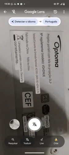 Projetor optoma