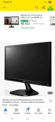 Monitor e tv da LG 23 polegadas