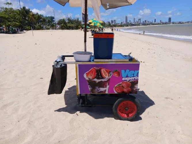 Vendo lindo carro da Açaí + isopor e placas térmicas 