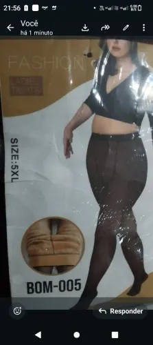 Lote de 12 meias calça translucida plus size