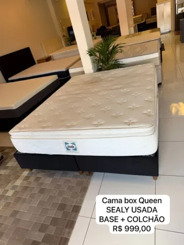 Cama box Queen SEALY COM COLCHÃO - Entrego!