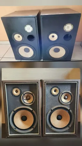 2 pares de caixas acústica gradiente ds 78 e akai sw-131a funcionando perfeitamente 