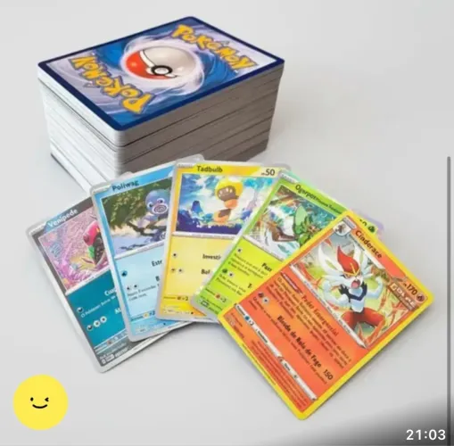 Lote de 50 cartas Pokémon originais copag com 10 brilhantes