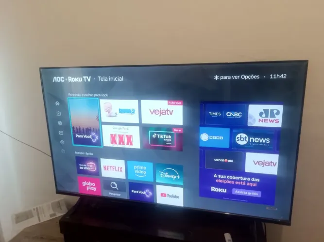 Smart tv AOC 50 polegadas 4k 3 meses de uso 