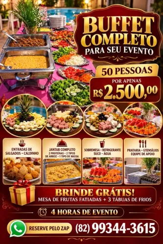 Buffet para casamento dos sonhos com preços especiais
