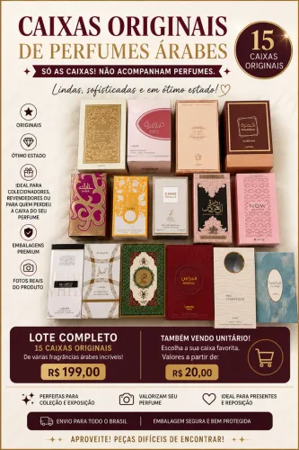 CAIXAS ORIGINAIS DE PERFUMES ÁRABES