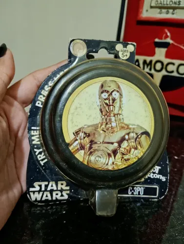 Brinquedo Disney Parks Botão Eletrônico Star Wars  C-3PO