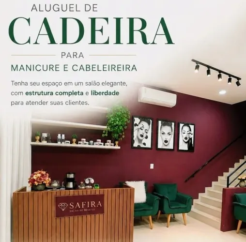 Aluguel de cadeira para manicure e cabeleireira(o)