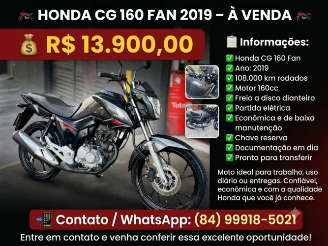 Honda CG 160 Fan - VENDA