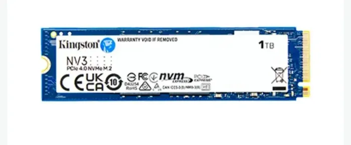 SSD Kingston NV3, 1TB, M.2 2280, PCIe 4.0 x4, NVMe, Leitura: 6000 MB/s, Gravação: 4000 MB/