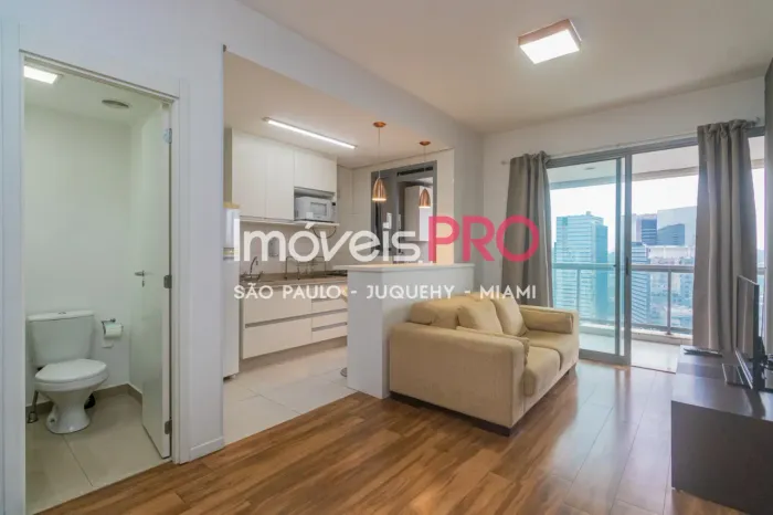 Venda - Apartamento studio mobiliado com 55m² e 01 vaga na Henri Dunant (Santo Amaro)
