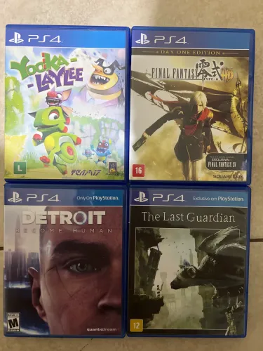 Coleção PS4 - 4 jogos a 240 (yooka laylee, final fantasy, last guardian, Detroit)