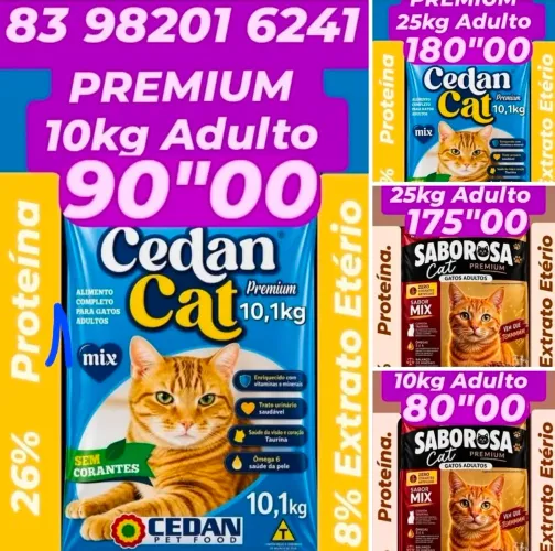 Ração CEDAN CAT PREMIUM 10KG/25KG ADULTO