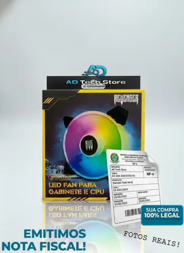 Fan G-vr306 ARGB Revenger 120mm para PC - Unidade ou Kit Em Estoque!