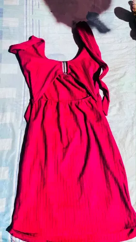 Vestido Canelado Pink Vibrante - Tamanho [P/M