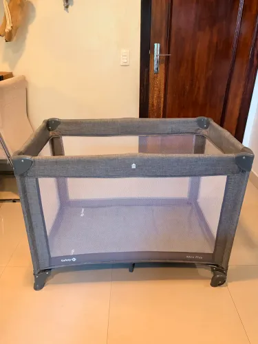 Berço Mini Play, Safety 1st, Grey Denim
