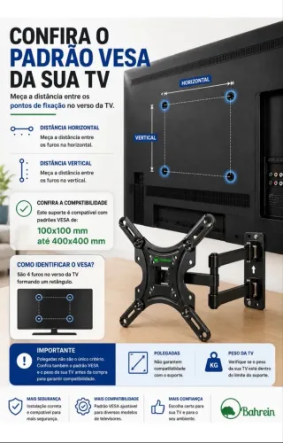 Suporte articulado para TV