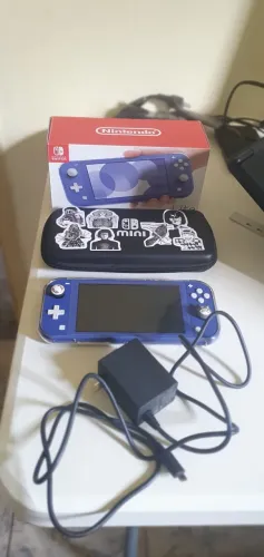 Nintendo Switch Lite Desbloqueado - Azul - Caixa Original - Sem Riscos