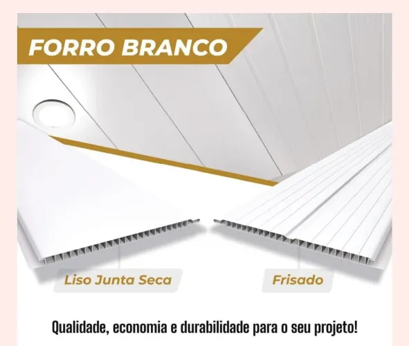 Forros pvc Brancos frisados ou lisos direto da fábrica a partir  de R$12,89