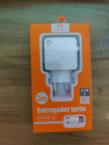 carregador turbo relogs 2 usb 3.1a iphone branco