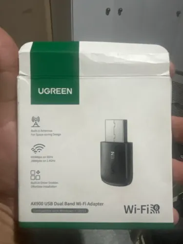 Adaptador Wireless USB UGREEN Wi-Fi 6 AX900 Dual Band 5Ghz/2.4Ghz - Nunca Usado