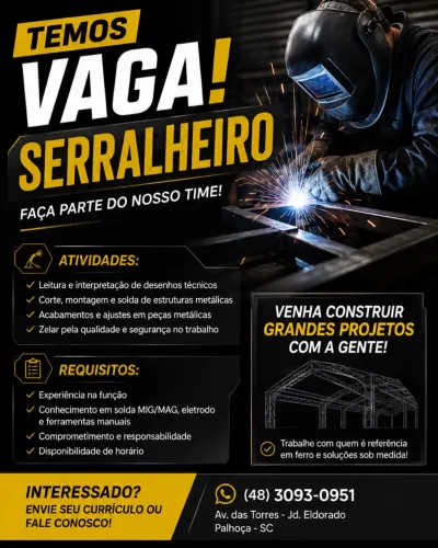 Vaga serralheiro