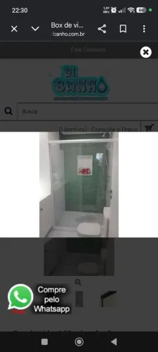 Box banheiro com esquadria Branca