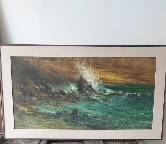 Quadro Mar -Oleo sobre tela - assinado por Jozan