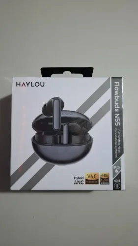 Fone Haylou FlowBuds N55 c/ ANC, Pause Automático e LDAC - LACRADO