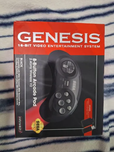 Controle GENESIS SEGA 16-BIT Sem fio NOVO