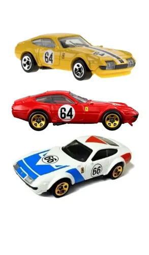 Hot Wheels Ferrari GTB 365 kit com 3 unidades 