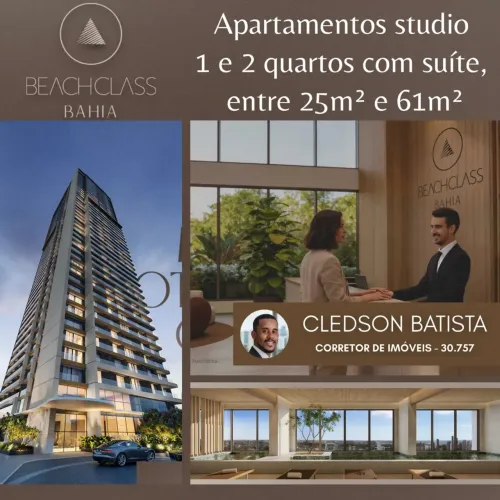 Beach Class Bahia, Studio, 1/4 E 2/4 Entre 22M² A 61M² E 1 Ou 2 Vagas De Garagem No Caminh