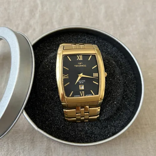 Relógio Technos Executive Dourado - 50M | Máquina Japonesa - Com Caixa