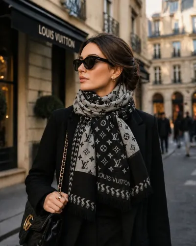 Echarpe Lenço Louis Vuitton alto padrão de luxo
