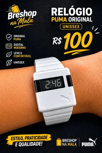 RELÓGIO PUMA ORIGINAL UNISSEX<br>? R$ 100,00