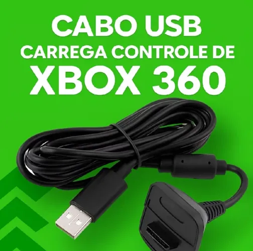 Cabo USB p/controle Xbox 360