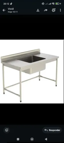 Pia de inox,bojo fundo, ótimo pra cozinha!