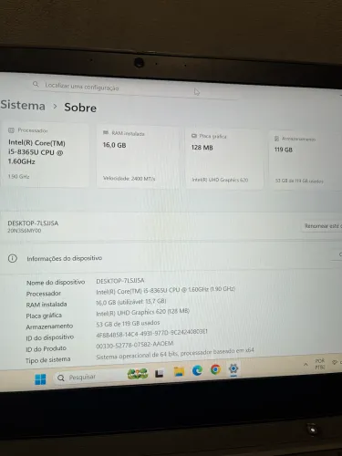 Notebook Dell i7- 11