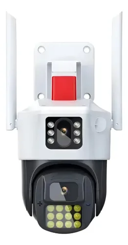 Câmera De Segurança Ip Dupla Com 2 Antenas Sc-b30 - It-blue Cor Branco