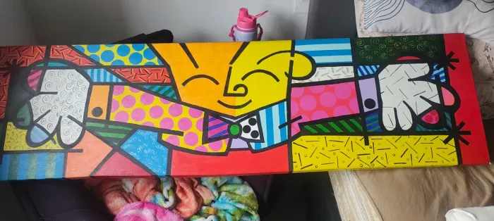 Quadro o abraço Romero Brito 