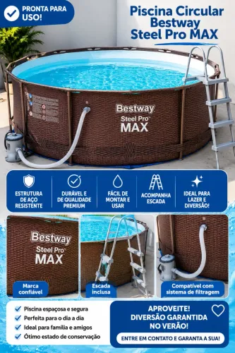 piscina bestway steel pro max 10.000 litros