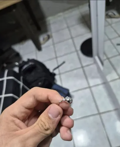 Anel solitário prata 925 N°14 ACEITO NEGOCIAR