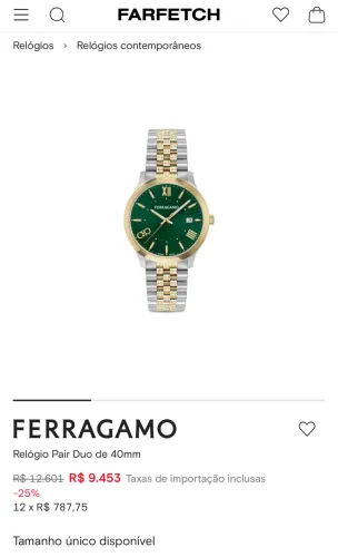 RELÓGIO DE LUXO FERRAGAMO