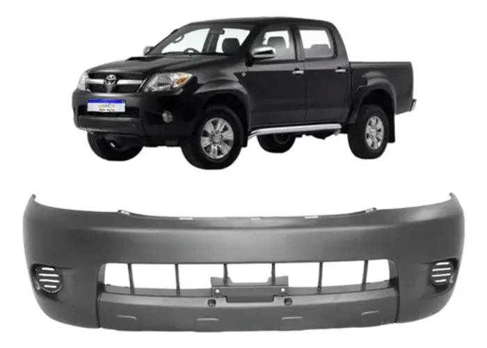 Parachoque Dianteiro Toyota Hilux 2005 2006 2007 2008 Novo Preto