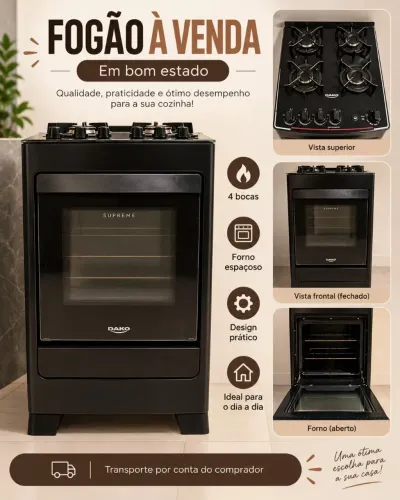 Fogão Dako 4 bocas