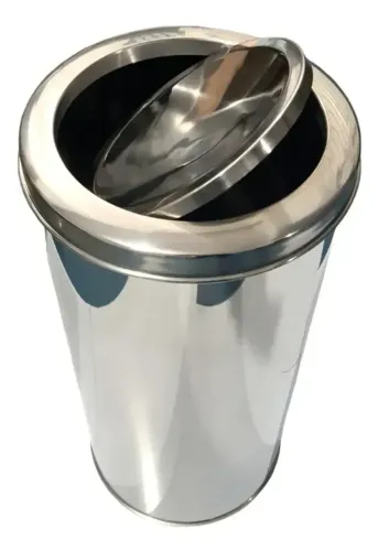 Lixeira Inox De 50 Litros Com Tampa Vai-e-vem Apenas R$ 150
