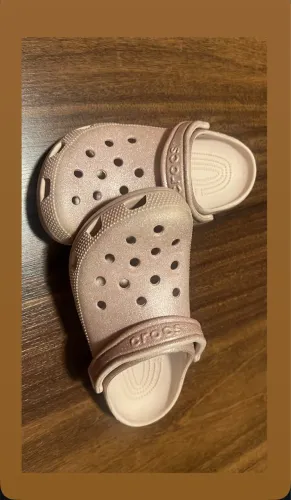 Crocs Original  Com Glitter - Rosa - 5/7 (Brasil)