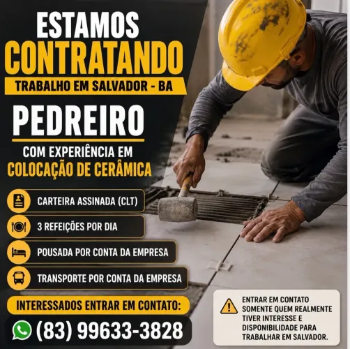 Serviços de pedreiro