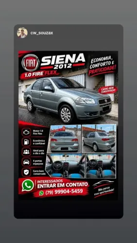 Fiat Siena EL Celeb. 1.0 MPI Fire Flex 8V 4P 2012