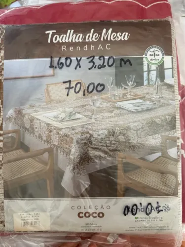 Toalha de mesa renda fibra de coco 